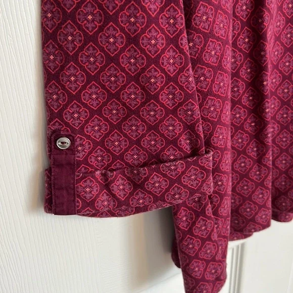 Croft & Barrow Patterned 3/4 Sleeve Top - Picture 3 of 5